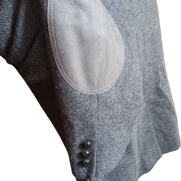 Mens 44 XL Western Blazer Vintage 90's Wool Tweed Leather Elbow Patch Mexico - Picture 9 of 11